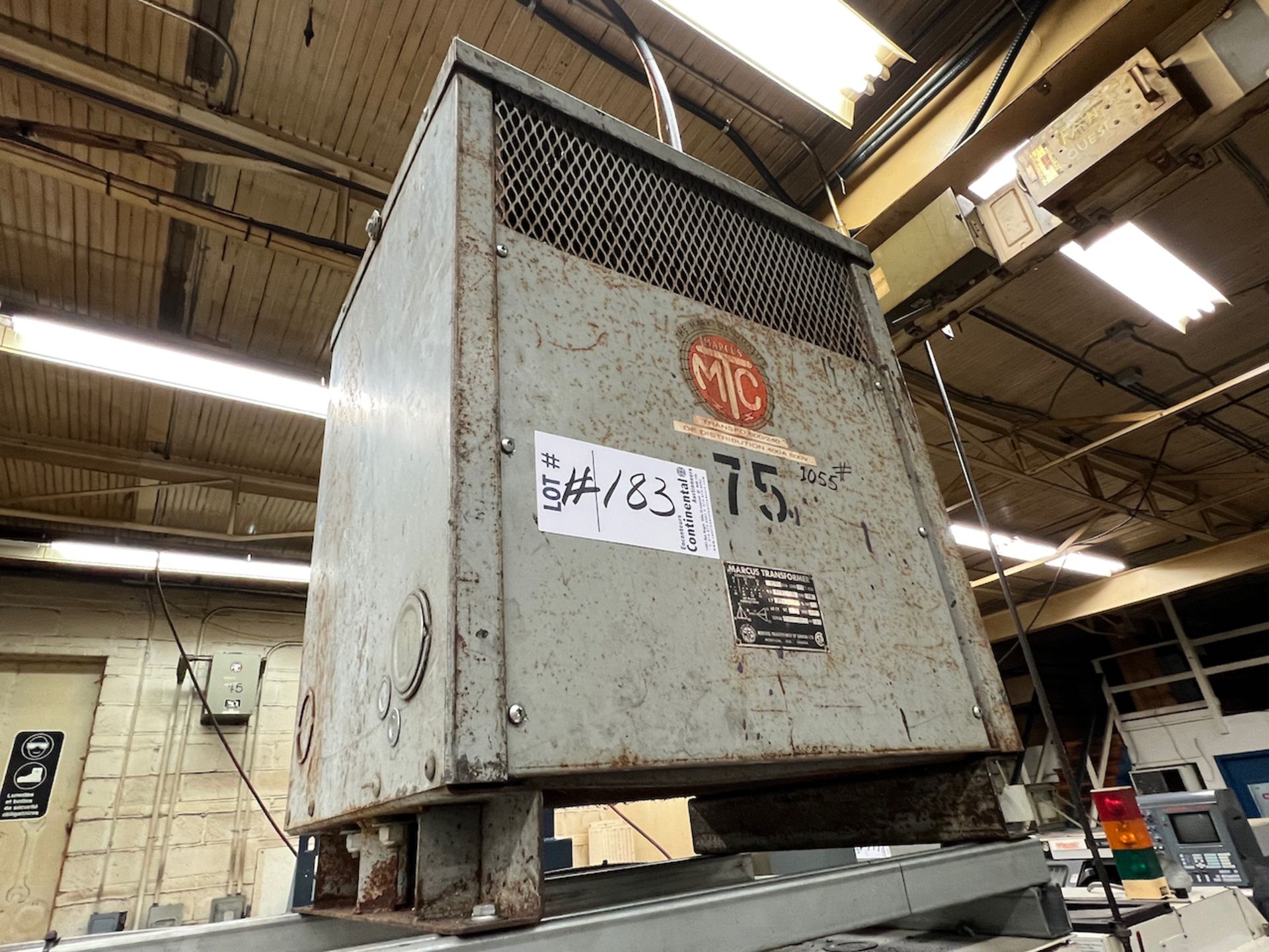 MARCUS 75 KVA TRANSFORMER, 600-220V