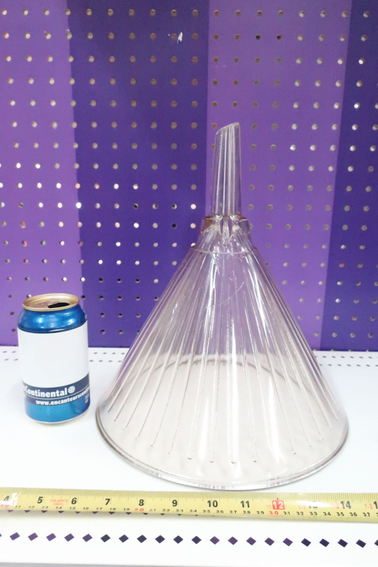 RIBBED GLASS FUNNEL 2L