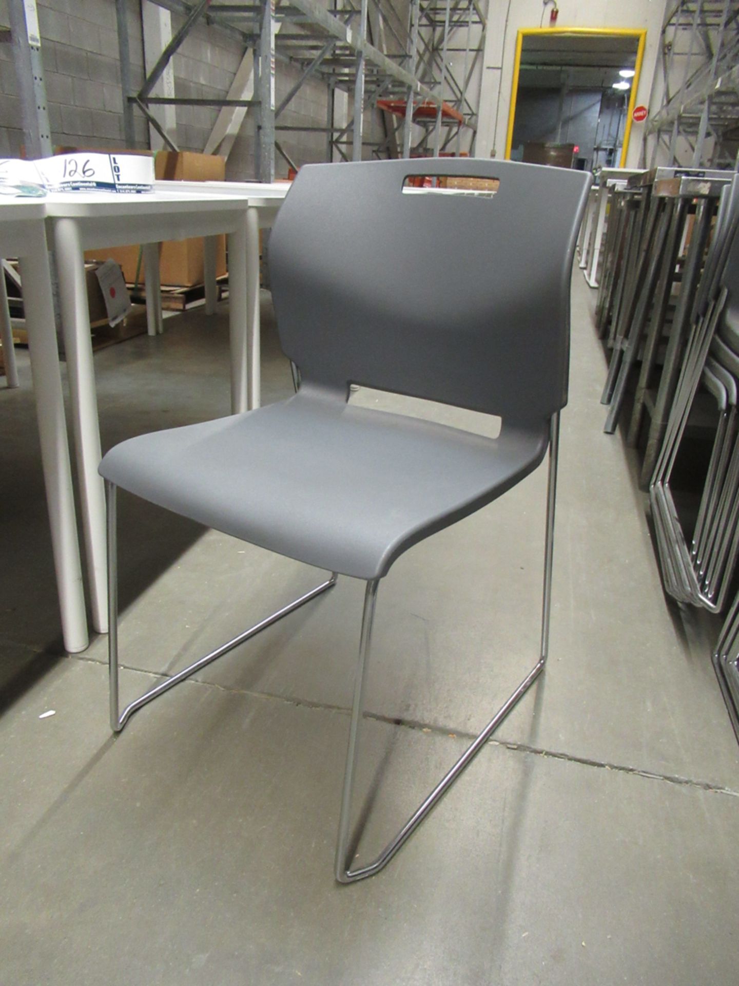 STACKABLE PLASTIC CHAIR (GREY)