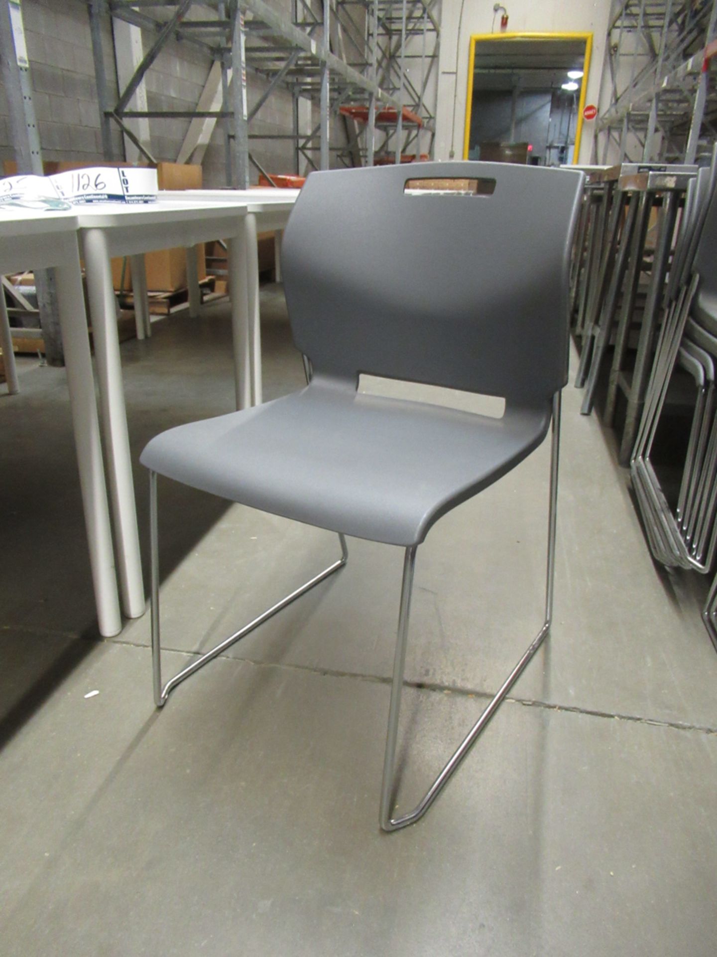 STACKABLE PLASTIC CHAIR (GREY)