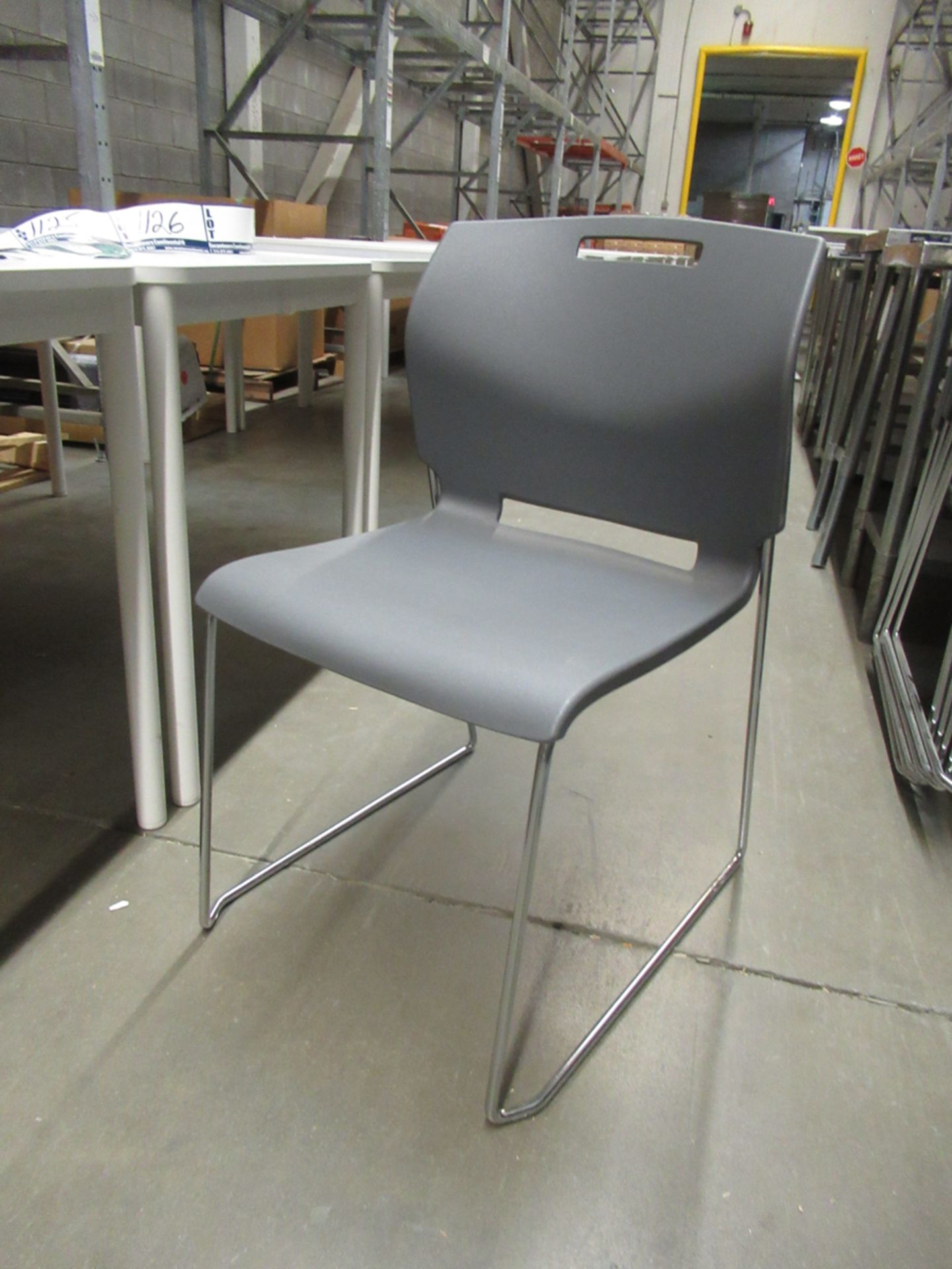 STACKABLE PLASTIC CHAIR (GREY)