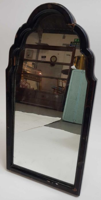 A 20th century black chinoiserie dressing mirror w