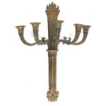 A 19th century gilt metal single wall light, with