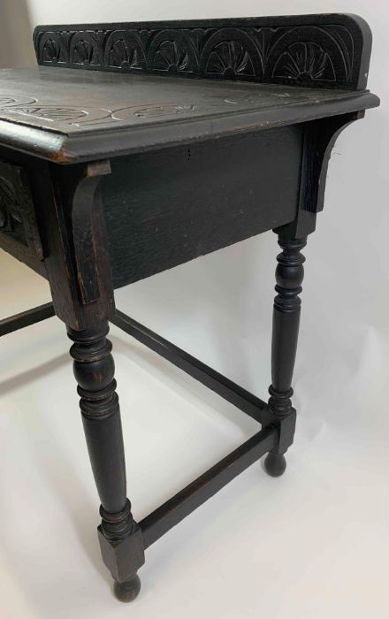 A Victorian carved oak sideboard, with single long - Bild 3 aus 7