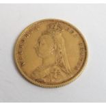 A Queen Victoria 1892, shield back gold half sover