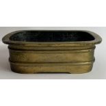 A Chinese bronze censer, of rectangular form, with