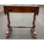 A Victorian mahogany side table, with a single lon