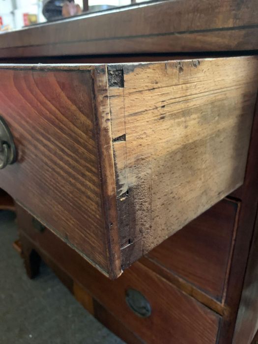 A 19th century mahogany chest of three long - Bild 4 aus 4