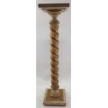 A 20th century Italian gilded pedestal stand, with