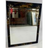A 20th century chinoiserie easel back mirror, 41.5