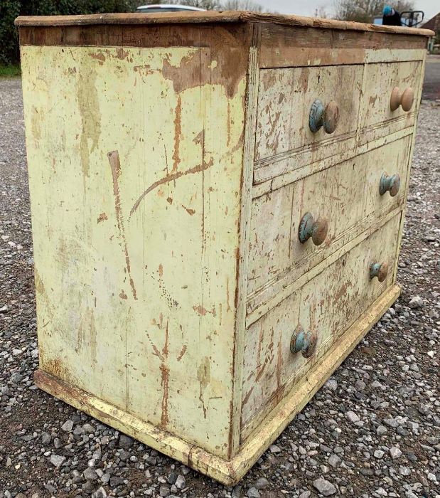 A Victorian painted pine chest of two short and - Bild 2 aus 4