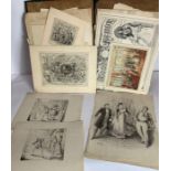 An early 20th century folio containing pictures, d