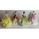Four Royal Doulton porcelain figures from the 'Pre