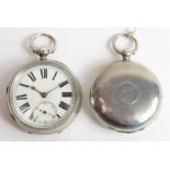 Two silver pocket watches, full hunter cased by Evan