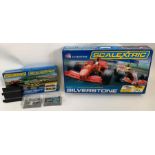 A boxed Scalextric "Silverstone" set, along with a