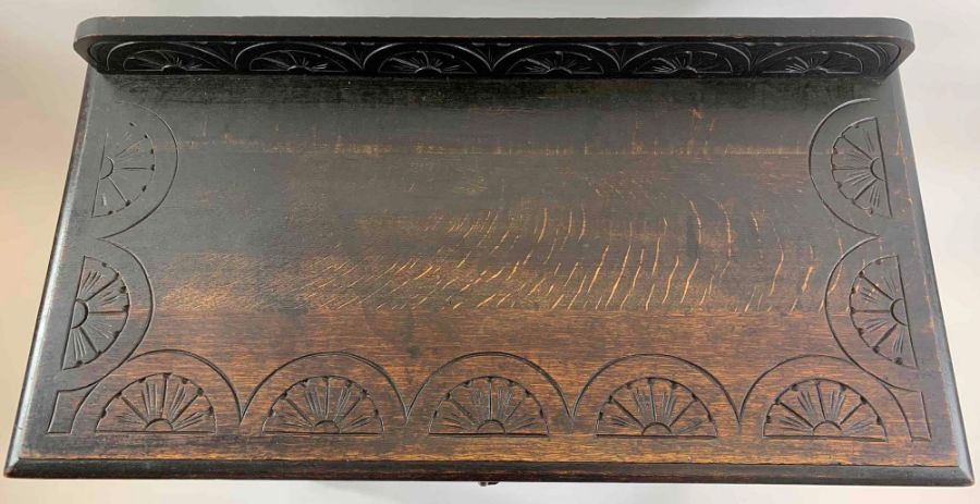 A Victorian carved oak sideboard, with single long - Bild 2 aus 7