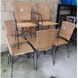 8 rattan metal garden chairs