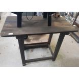 Wooden work bench & vice