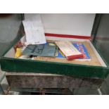 2 containers of ephemera including action comic, r