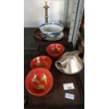 Chinese export blue & white bowl & other collectab