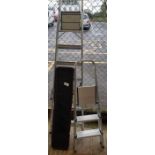 2 aluminium step ladders & bike ramp