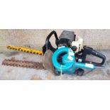 Petrol hedge trimmer and electric hedge trimmer