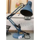 Blue angle poise lamp