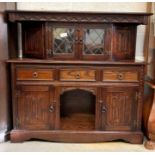 Old charm style oak court cupboard