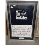 Godfather framed poster bearing signatures