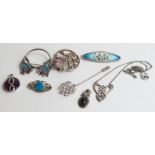 A collection of Scottish jewellery comprising of t