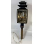 A 20th century single coaching lamp