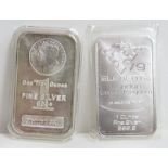 Two 1oz silver ingots