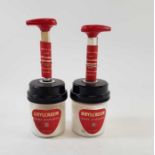 Two vintage 1950's Brylcreem barbers shop dispense