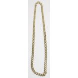 A 9ct yellow gold filed curb chain link necklet,