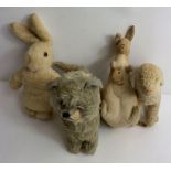 Four vintage soft toys to include a Chad Valley bu