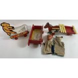 Victory Factory wooden pull along toys c.early 195