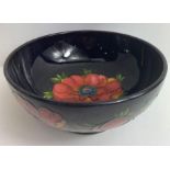 Moorcroft "Anemone" pattern bowl, signed and