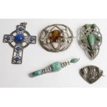 A collection of Arts and Crafts style jewellery, c