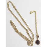 A 9ct gold filed curb link necklace 46cm long,