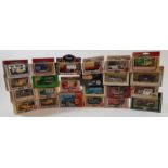A collection of vintage boxed car models including