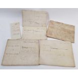 A collection of seven 18th century and later deeds
