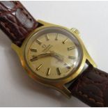 A ladies Omega gold plated automatic movement wristwatch