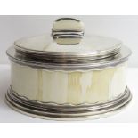 A silver and ivory oval domed lidded dish, Glasgow