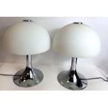 A pair of mid century style mushrooms lamps, each