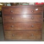 19th century mahogany chest of 2 short & 3 long dr