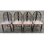 4 Ercol Fleur-de-lis dining chairs