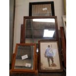 Quantity of oak framed mirrors, other mirrors & a