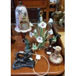 WITHDRAWN Collectables to include brass candlesticks,