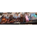Collection of vintage men's shoes, ladies sandals,
