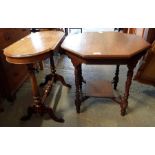 2 Victorian mahogany side tables